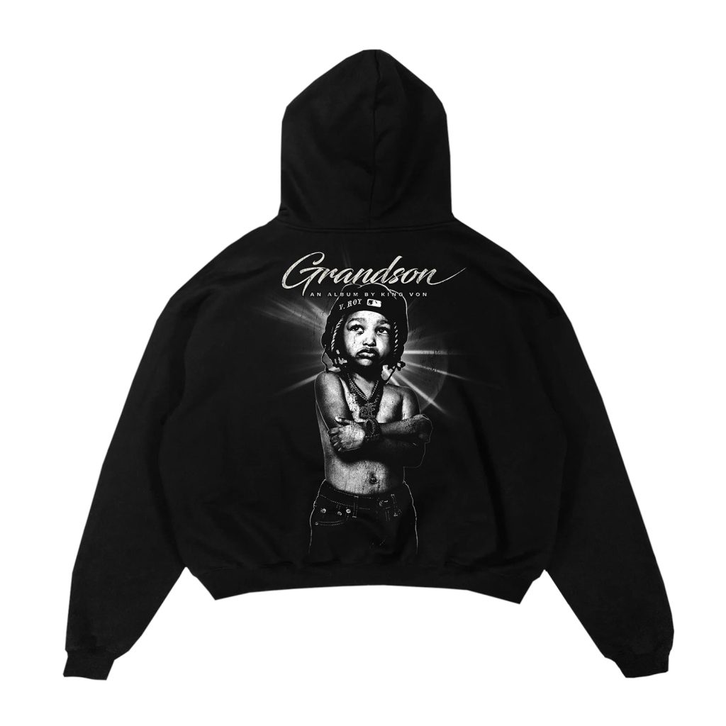 UHqK7ngkgrandson album hoodie back - King Von Store