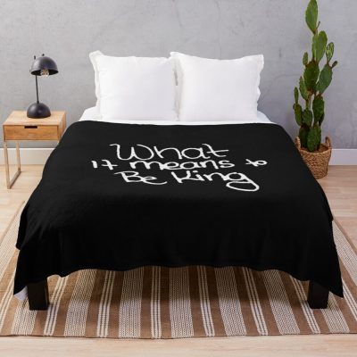 What It Means To Be King Typo Throw Blanket Official King Von Merch