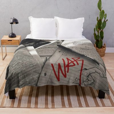 War With Us By King Throw Blanket Official King Von Merch