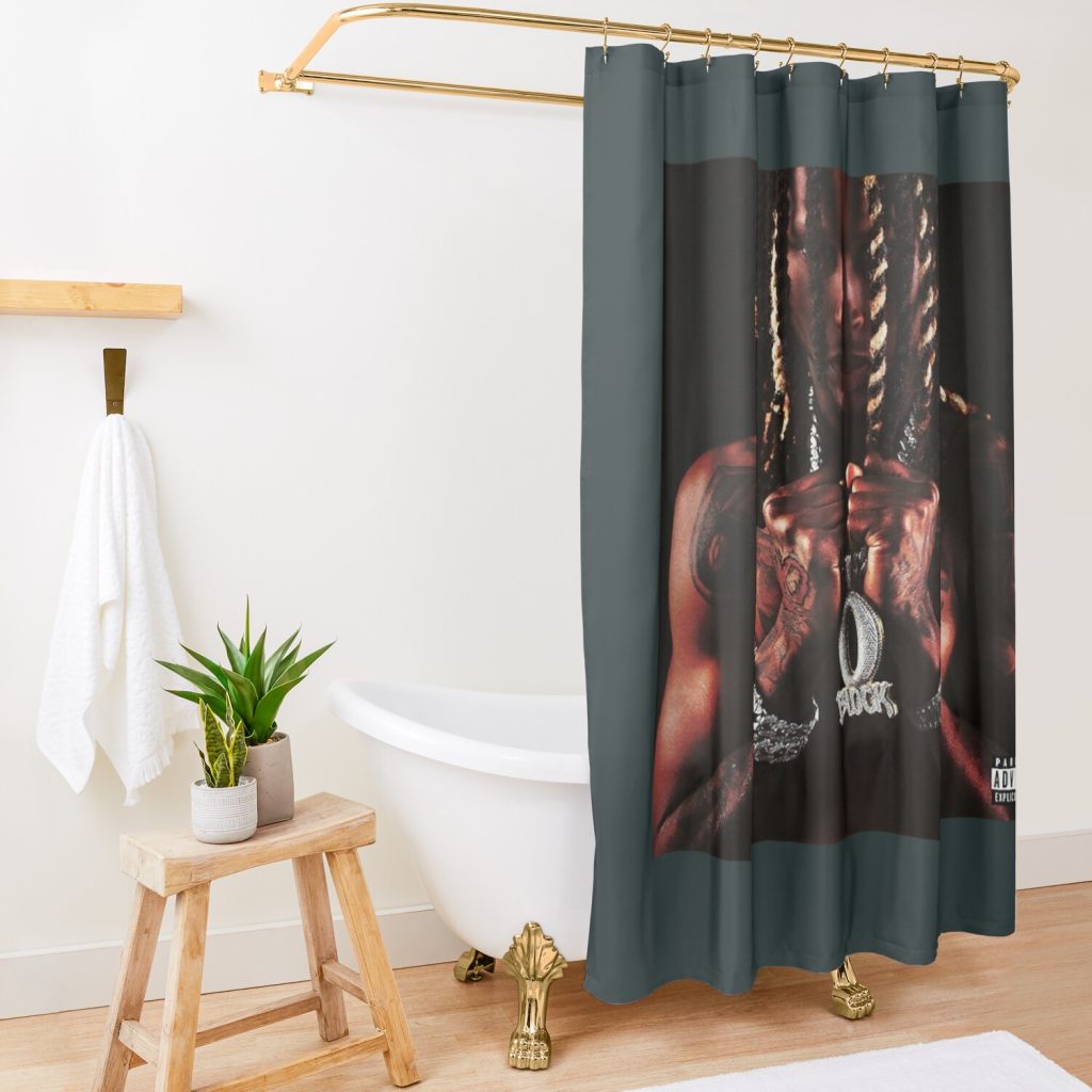 Shower Curtain Official King Von Merch