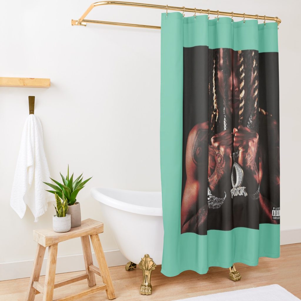 Shower Curtain Official King Von Merch