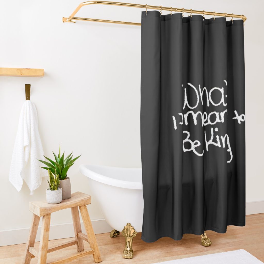 What It Means To Be King Typo Shower Curtain Official King Von Merch