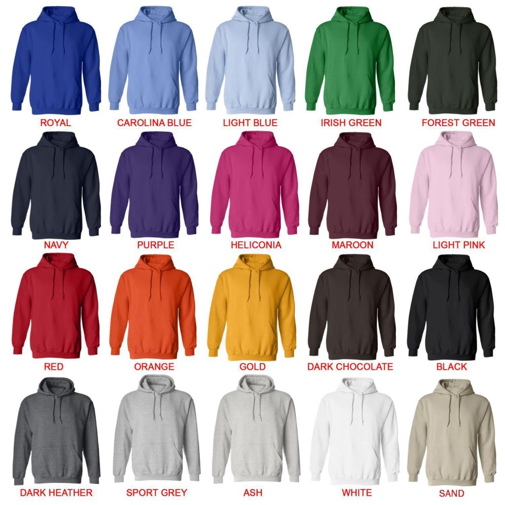 hoodie color chart - King Von Store