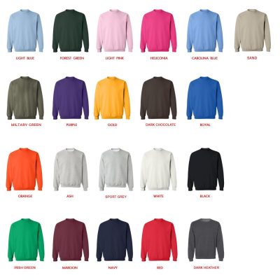 sweatshirt color chart - King Von Store